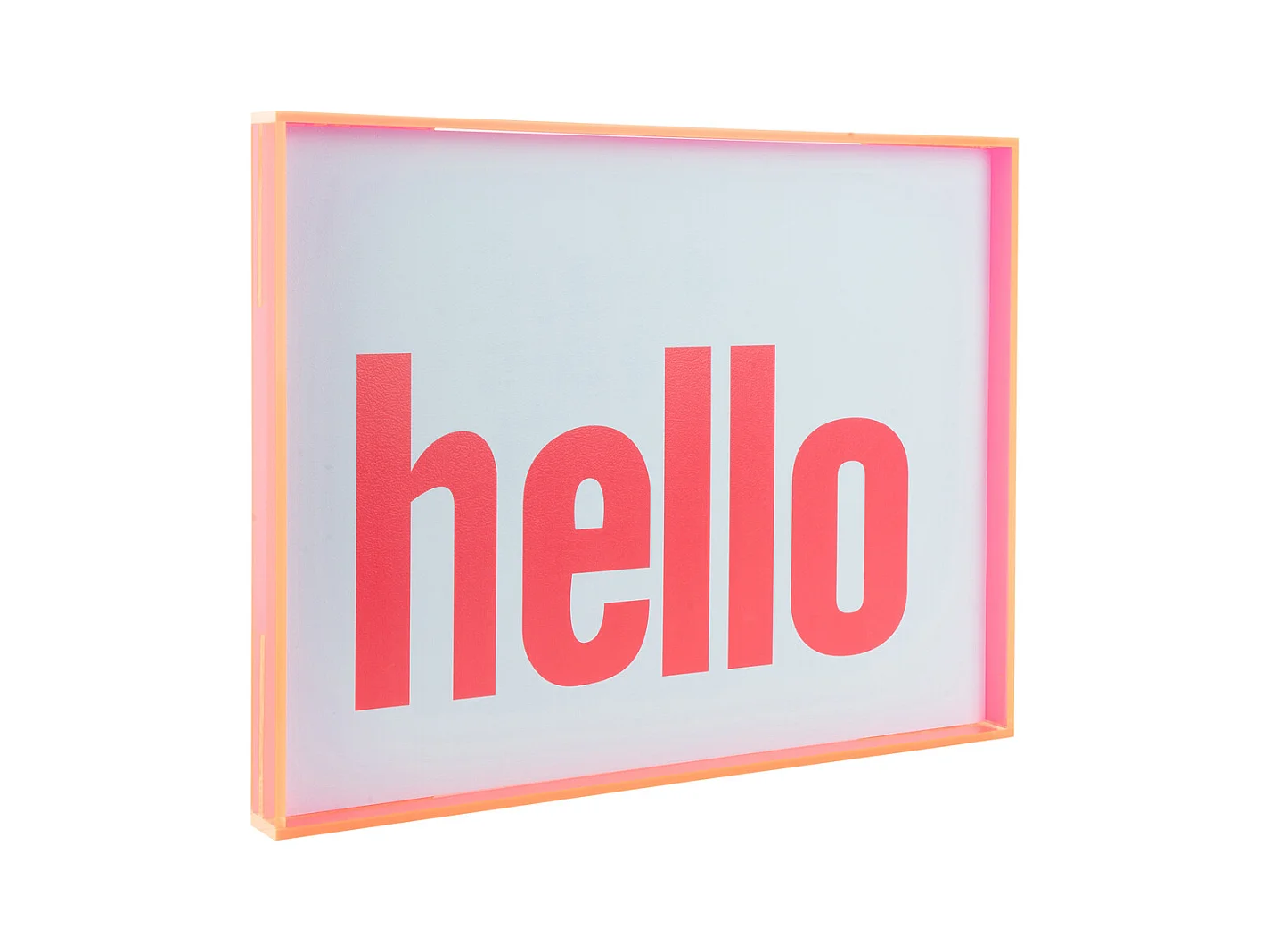Objet mural Hello - 3x41x31 cm - Rose