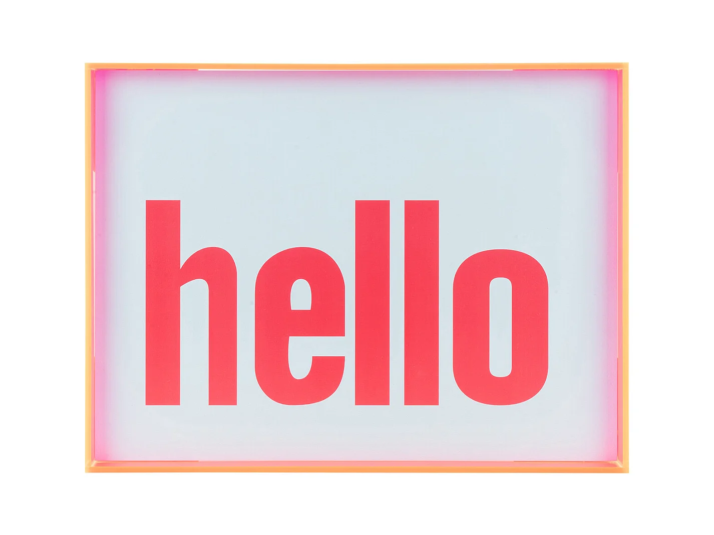 Objet mural Hello - 3x41x31 cm - Rose