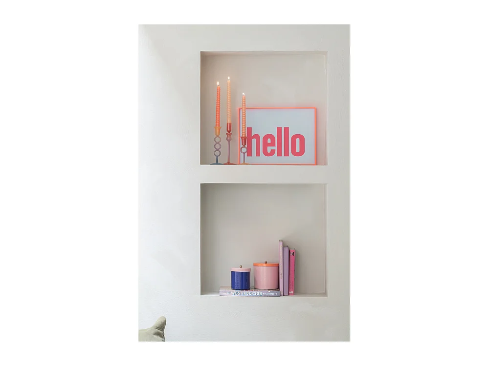 Wandobjekt Hello - 3x41x31 cm - Rosa