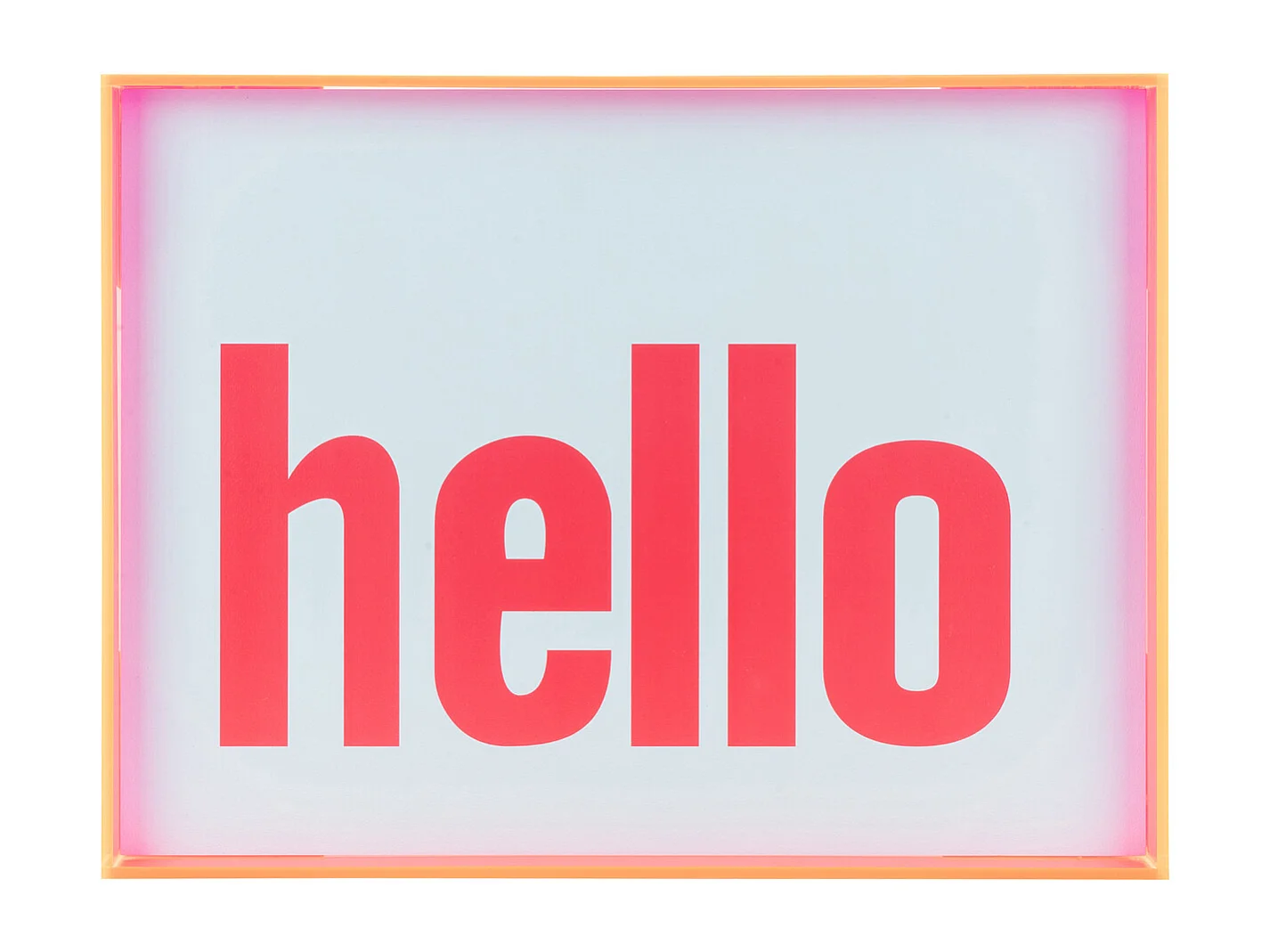 Objet mural Hello - 3x41x31 cm - Rose