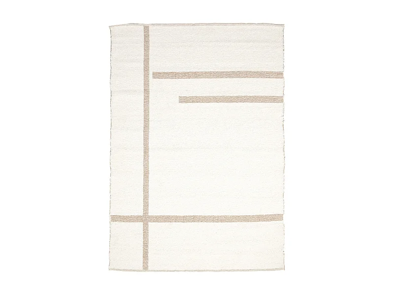 Tapis BUKIT - 160x230x0,5 cm - Blanc