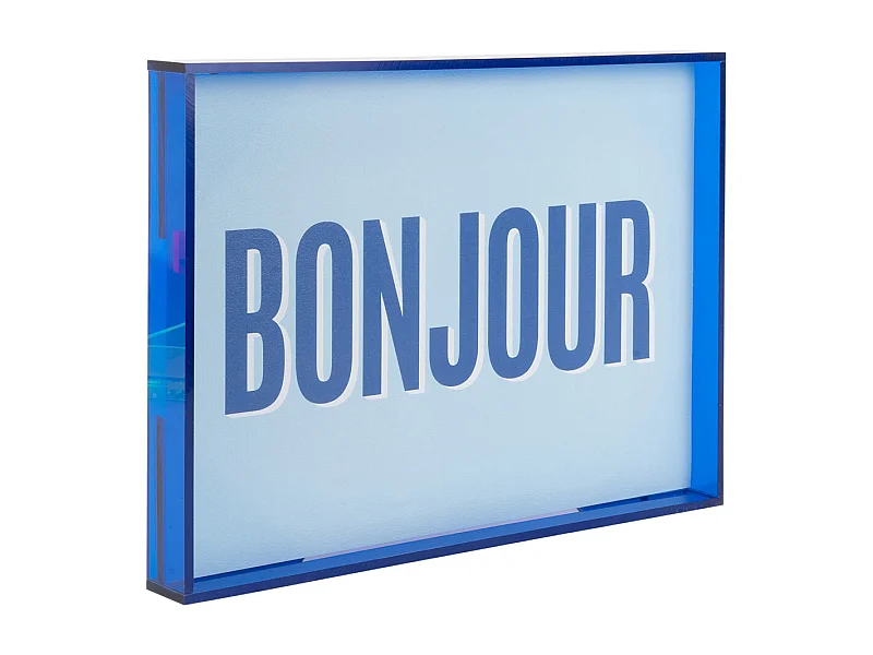 Muurobject Bonjour  - 3x31x22 cm - Blauw