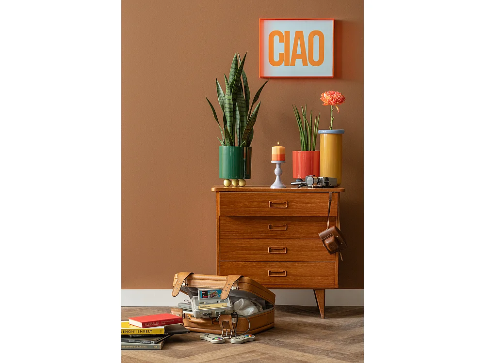 Objet mural Ciao - 3x41x31 cm - Orange