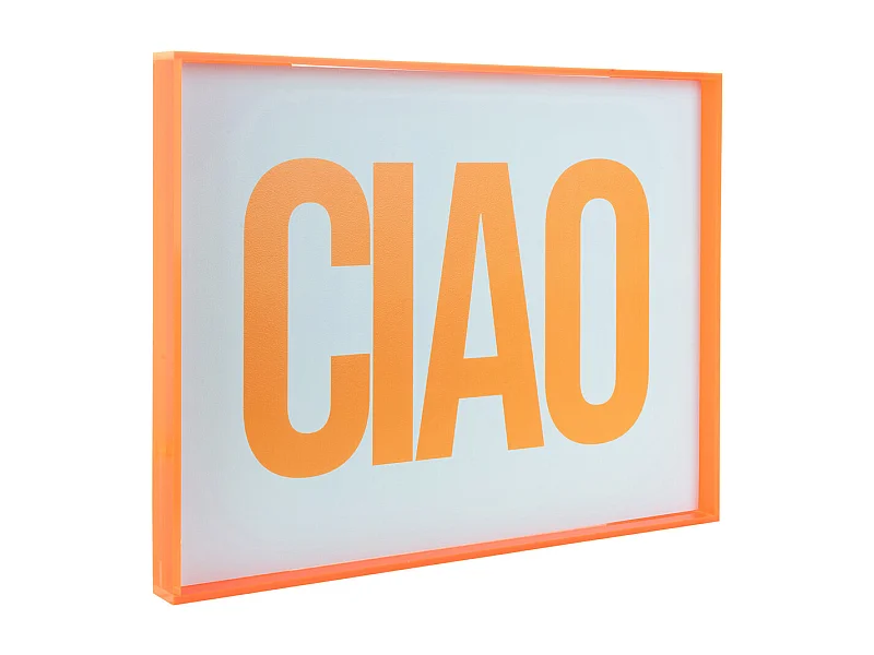 Muurobject Ciao  - 3x41x31 cm - Oranje