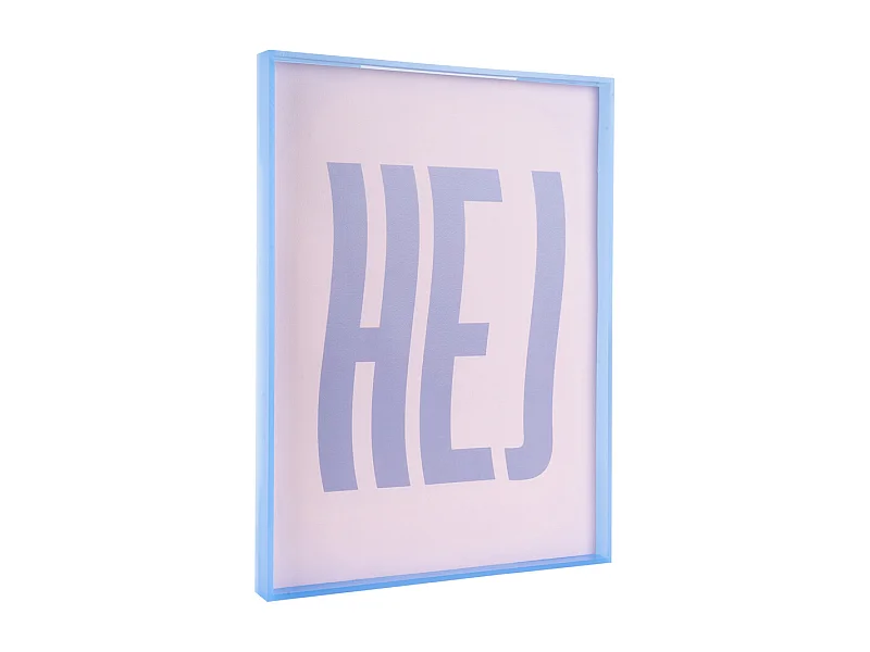 Muurobject Hej  - 3x31x41 cm - Paars