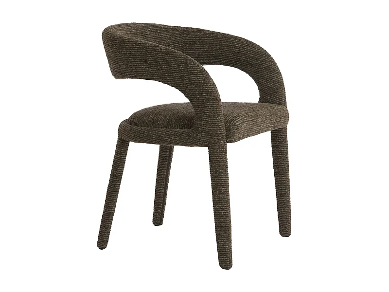 Eetkamerstoel KYRAN - 58x57x78 cm - Bruin - Set van 2