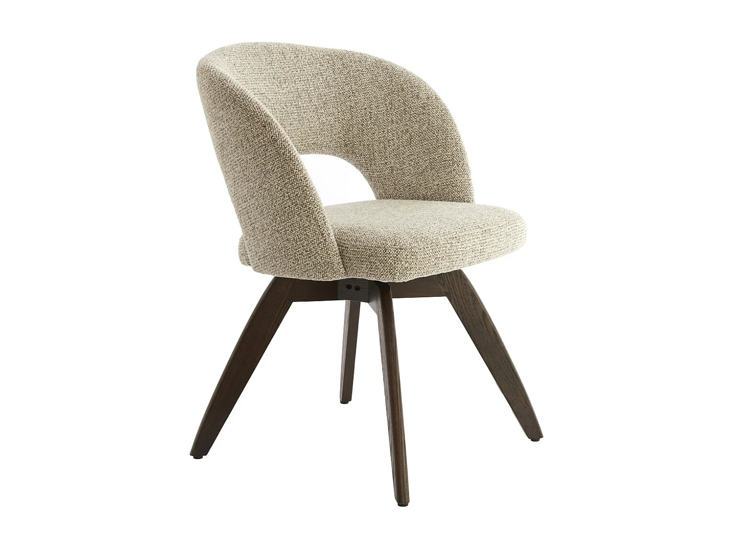 Chaise de salle à manger FLEN - 60x59x78 cm - Marron - Lot de 2