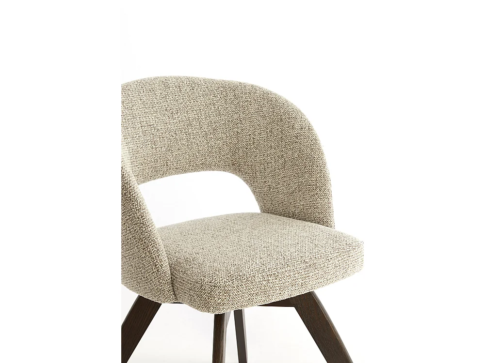 Chaise de salle à manger FLEN - 60x59x78 cm - Marron - Lot de 2