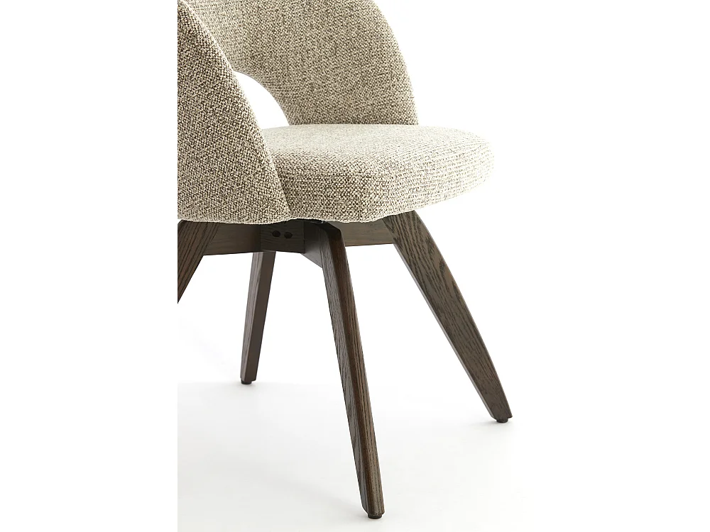 Chaise de salle à manger FLEN - 60x59x78 cm - Marron - Lot de 2