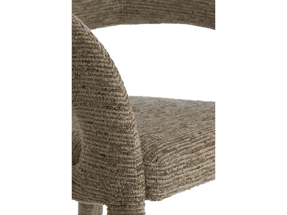 Eetkamerstoel KYRAN - 58x57x78 cm - Bruin - Set van 2