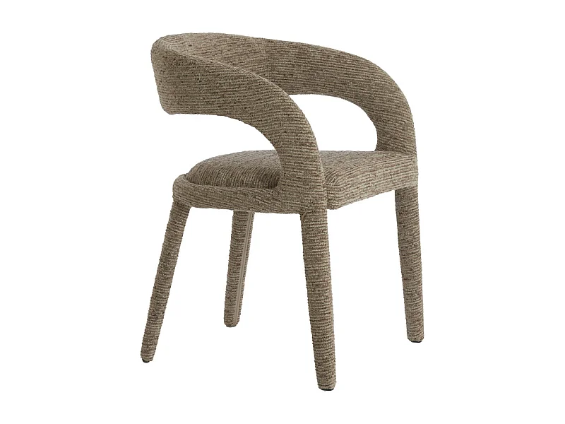 Eetkamerstoel KYRAN - 58x57x78 cm - Bruin - Set van 2