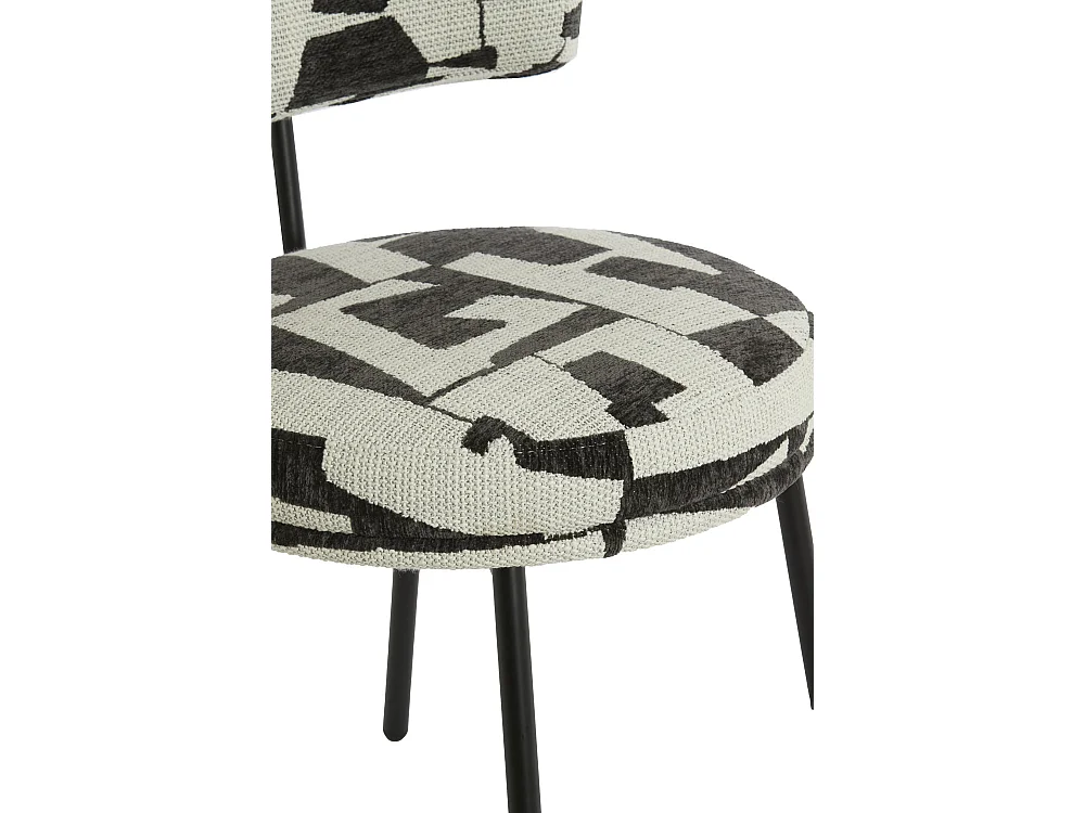 Chaise de salle à manger HARVIE - 57x55x77 cm - Blanc - Lot de 2