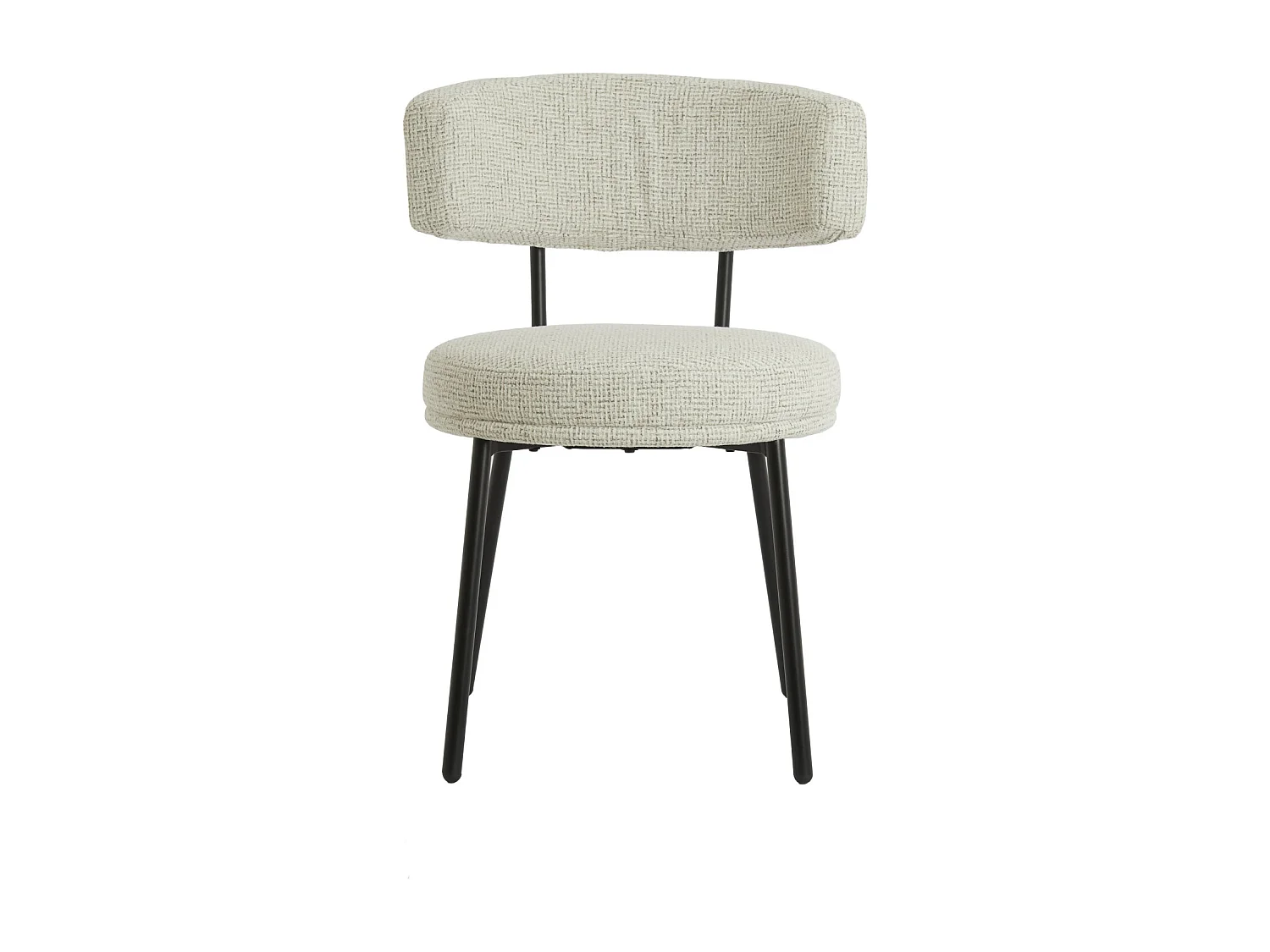 Chaise de salle à manger HARVIE - 57x55x77 cm - Blanc - Lot de 2