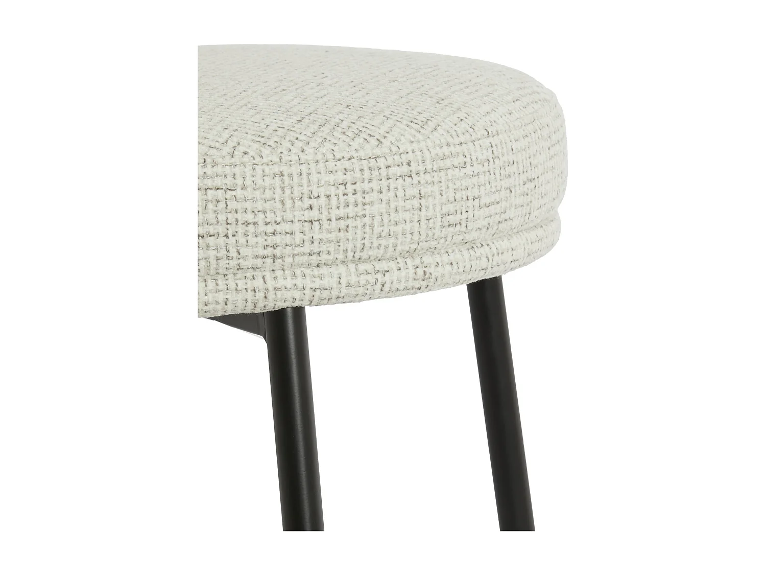 Chaise de salle à manger HARVIE - 57x55x77 cm - Blanc - Lot de 2