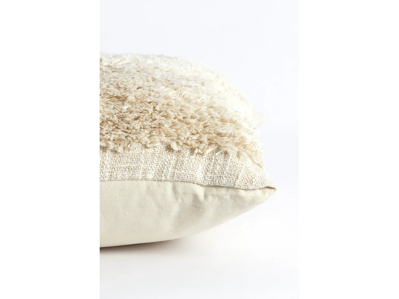 Coussin décoratif JAVEA - Ø50x10 cm - Blanc