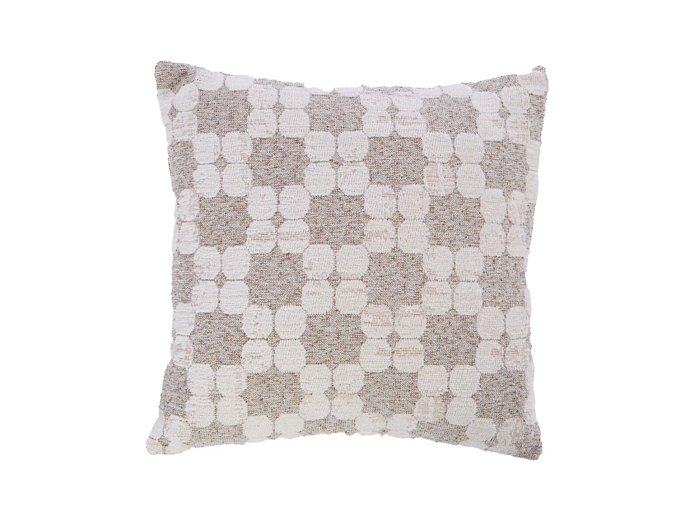 Coussin décoratif PUEBLO - Ø45x10 cm - Marron