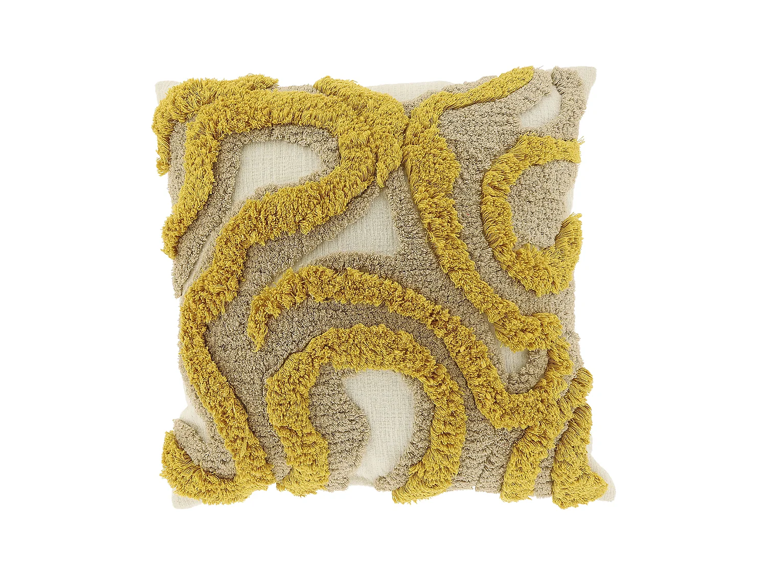 Coussin décoratif Calin 45x45cm - Jaune Glowy