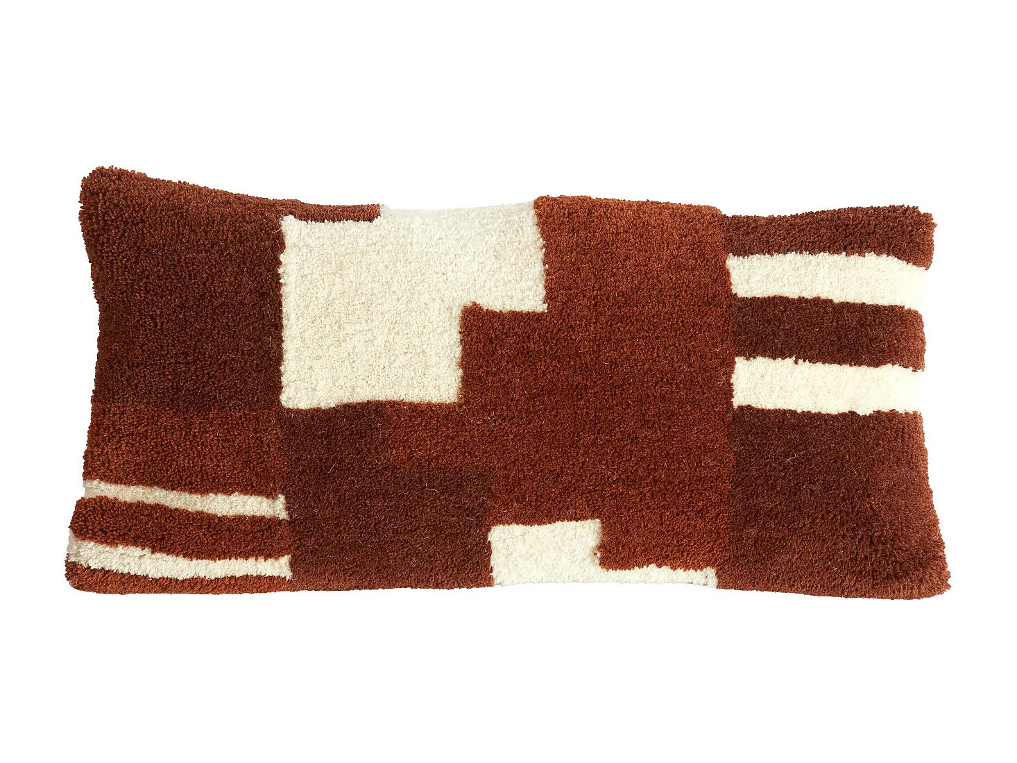 Coussin décoratif SYLINA - 60x30x10 cm - Marron