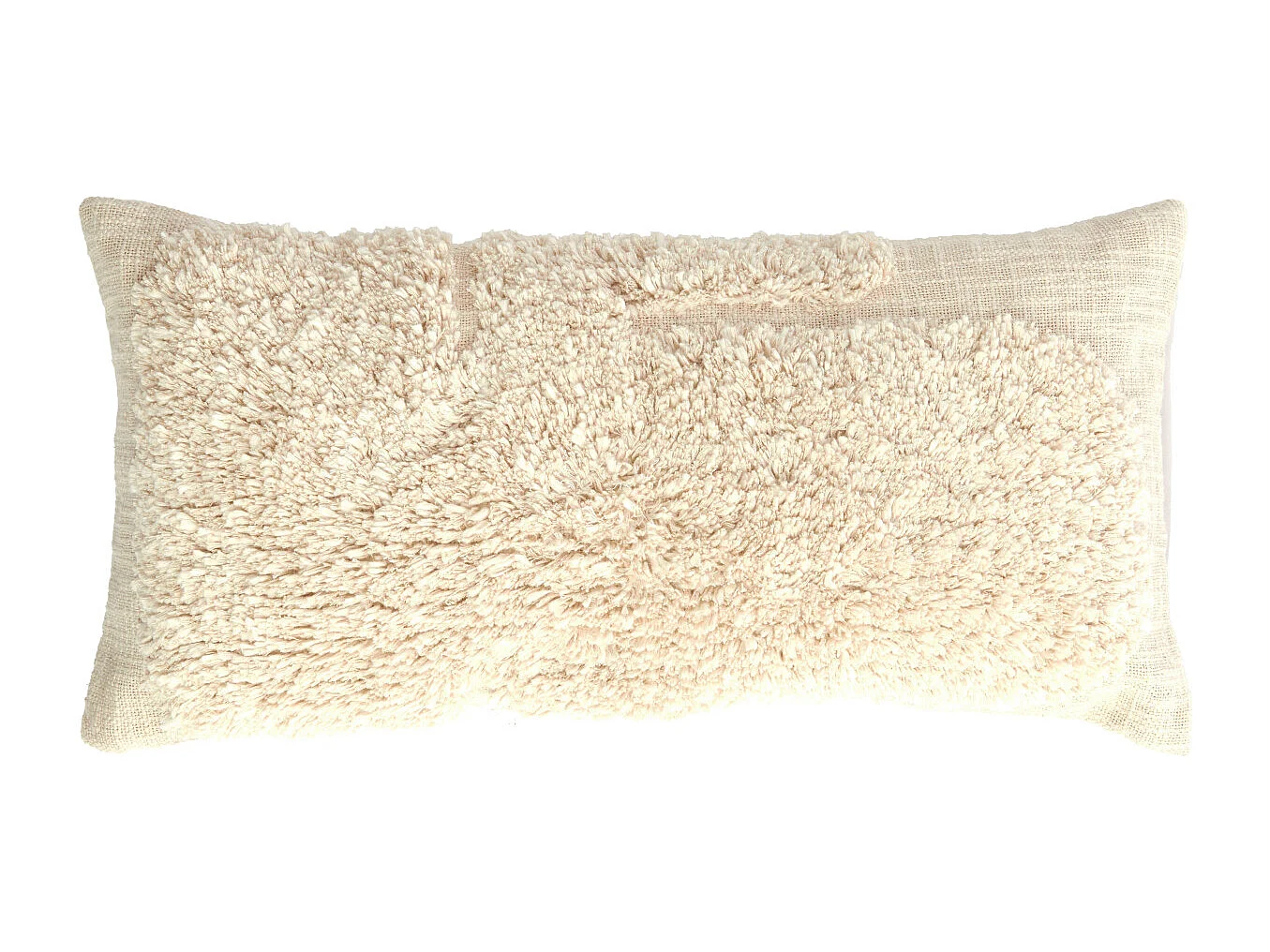 Coussin décoratif JAVEA - 60x30x10 cm - Blanc