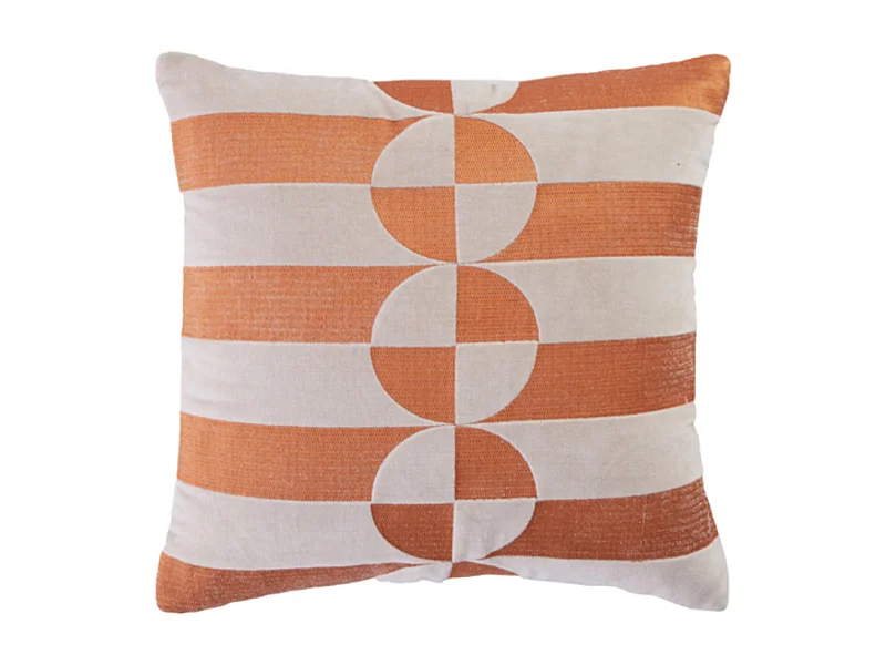 Coussin décoratif VILELA - Ø45x10 cm - Blanc