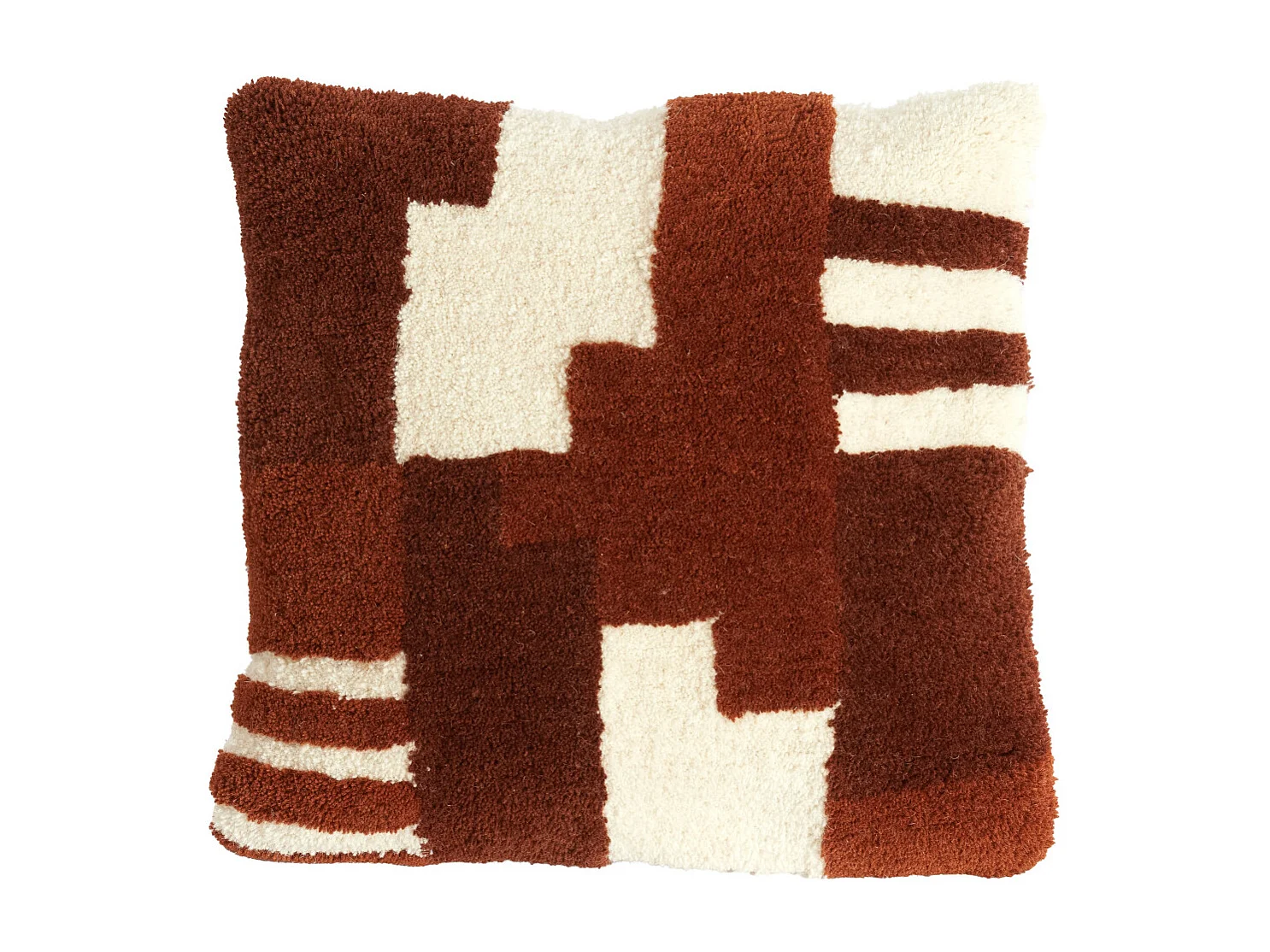 Coussin décoratif SYLINA - Ø45x10 cm - Marron