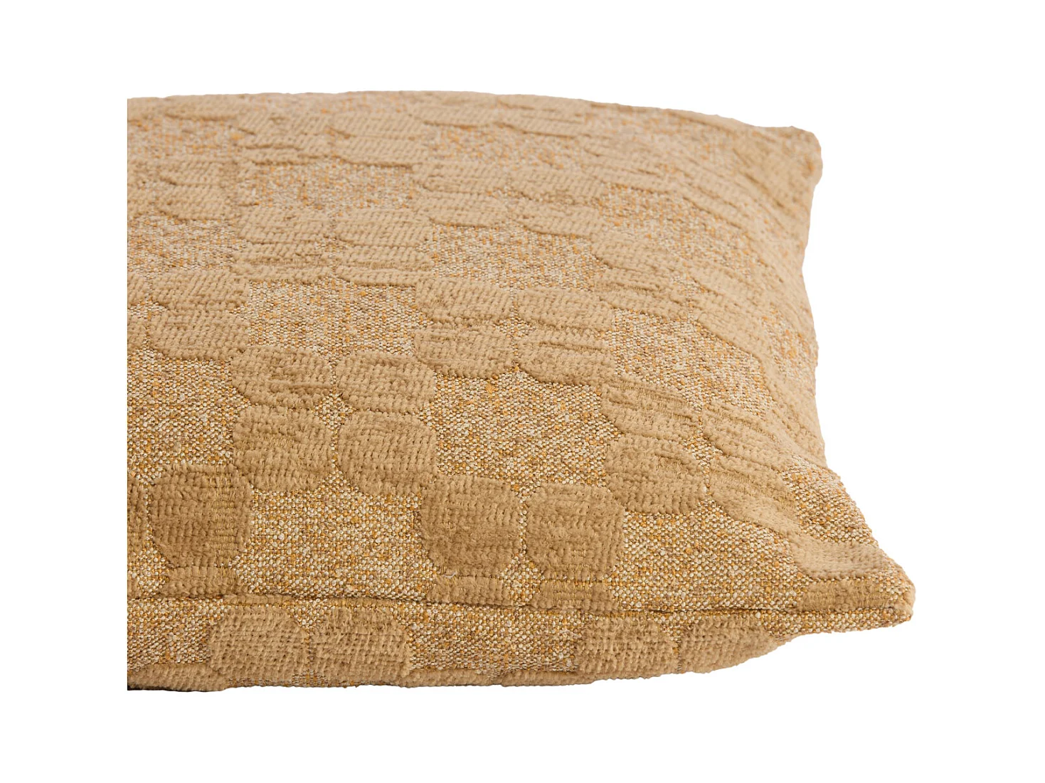 Coussin décoratif PUEBLO - Ø45x10 cm - Jaune