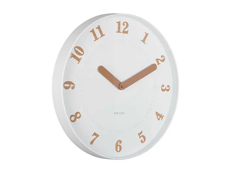 Horloge murale Amena - 40x4x40 cm - Blanc