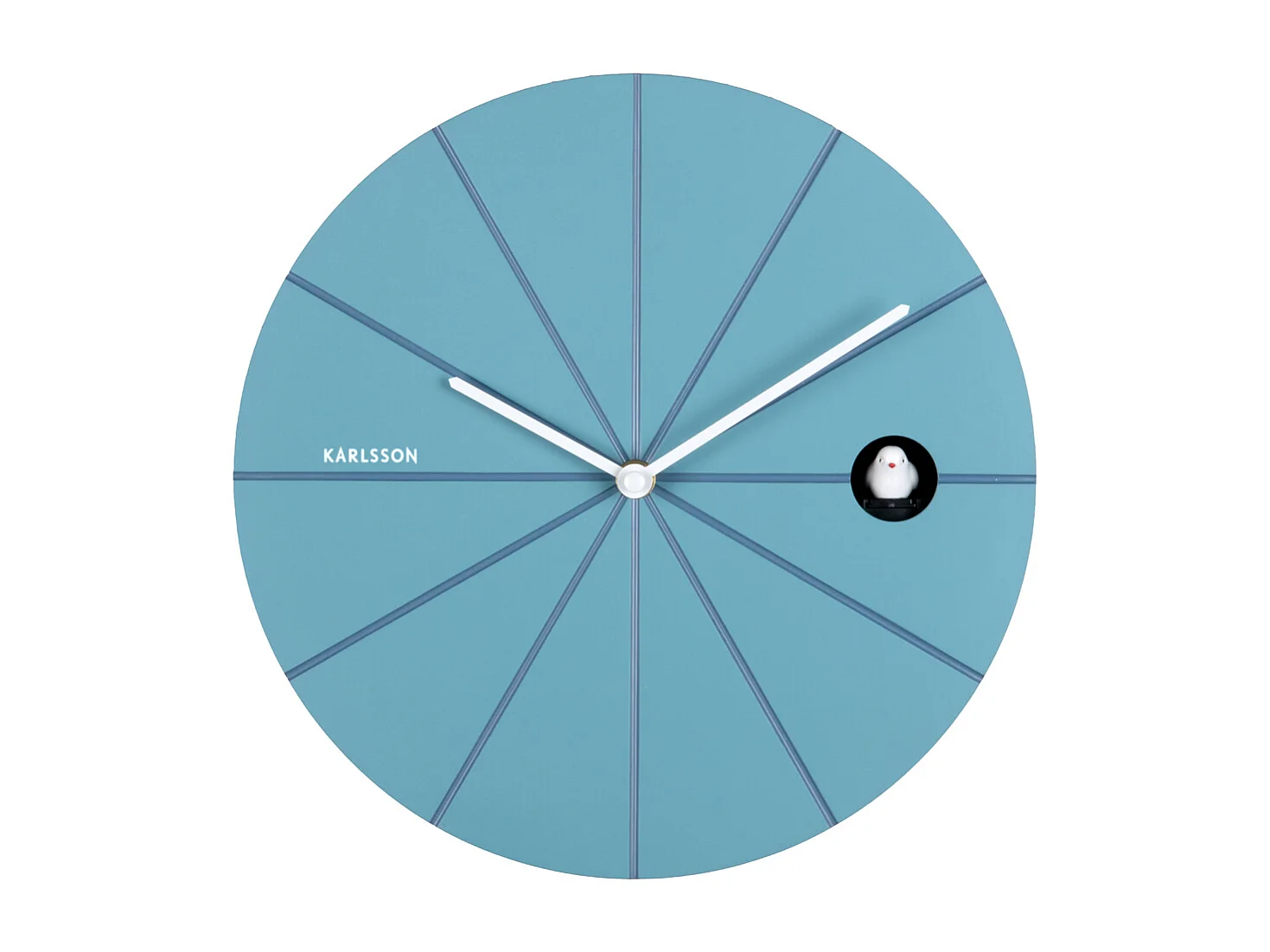 Horloge murale à coucou Destacado - 28 x 6 x 28 cm - Bleu