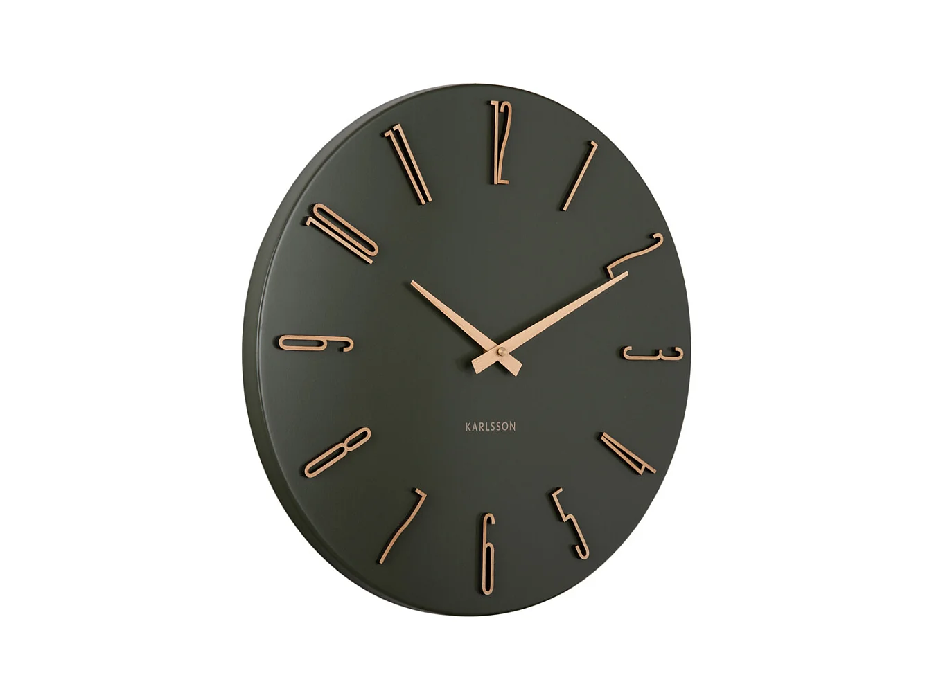 Horloge murale Esmerado - 2,1x40x40 cm - Vert