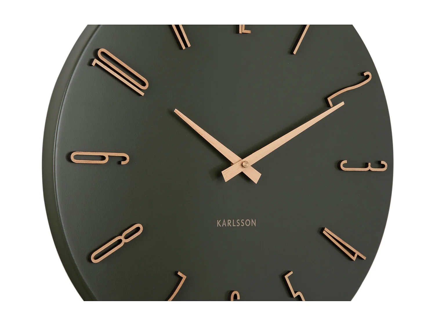 Horloge murale Esmerado - 2,1x40x40 cm - Vert