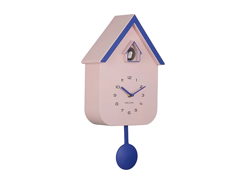 Horloge murale coucou Dupla Color - 21,5 x 21,5 x 41,5 cm - Rose