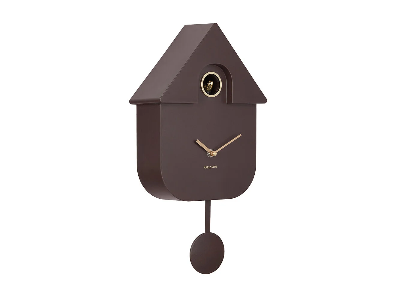 Horloge murale moderne Coucou Oro - 8,5 x 21,5 x 41 cm - Marron
