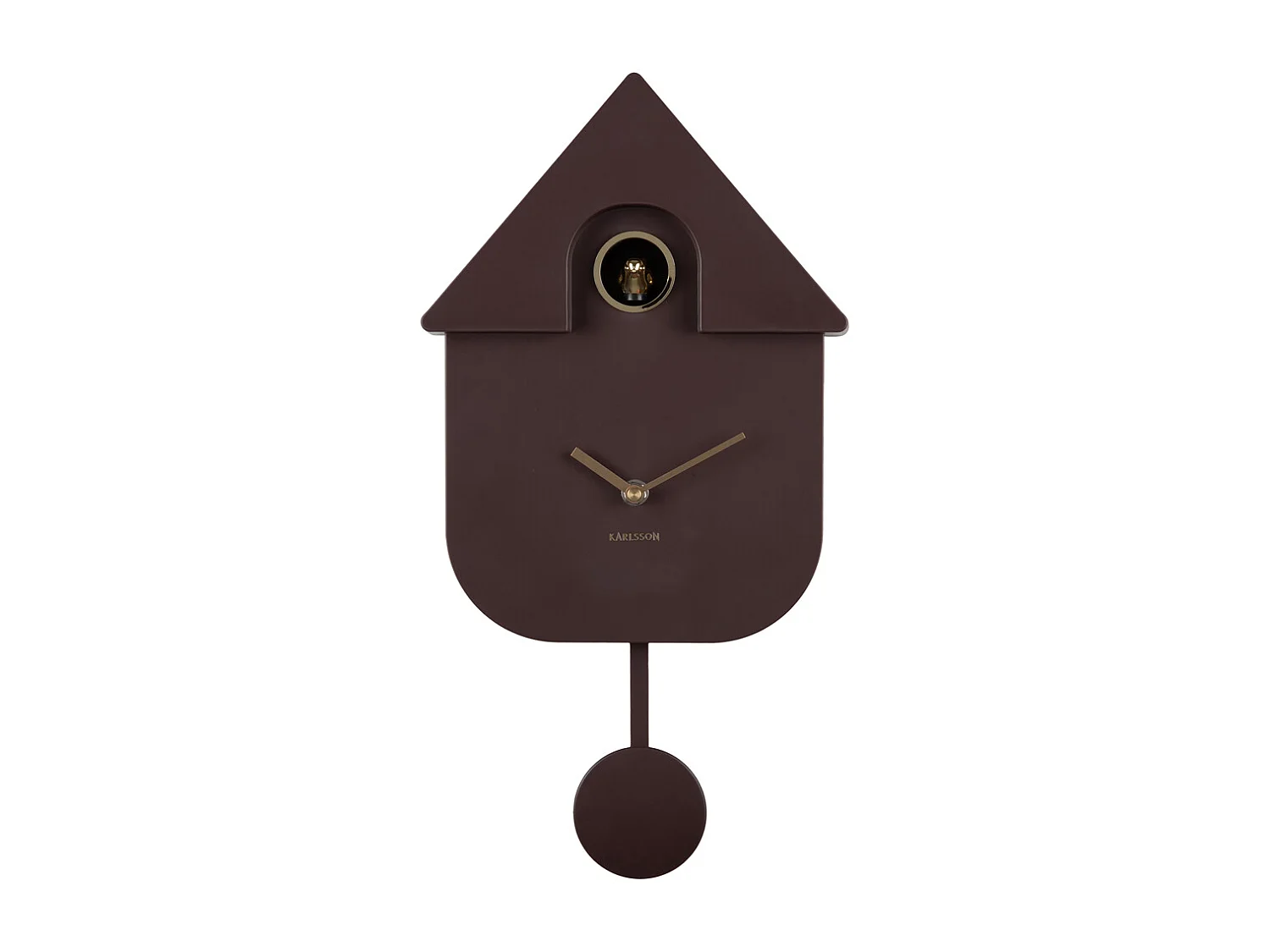 Horloge murale moderne Coucou Oro - 8,5 x 21,5 x 41 cm - Marron