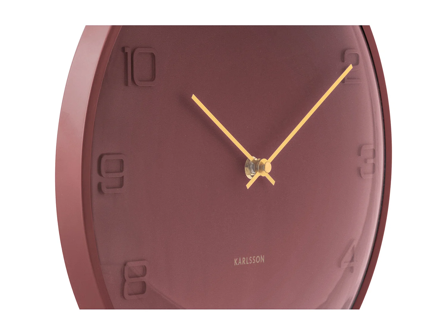 Horloge murale Fuerte Dome - 30,5 x 3 x 30,5 cm - Rouge