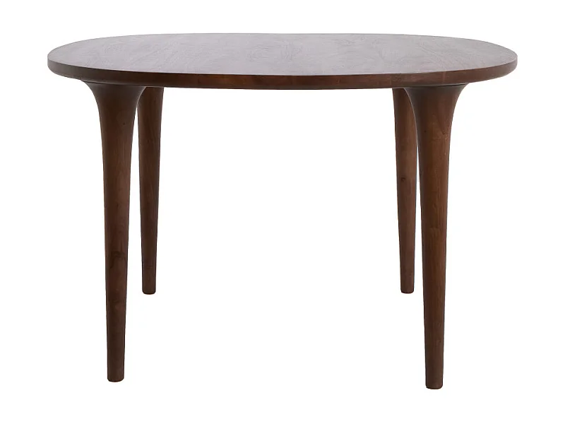 Table à manger ZALE - Ø140x76 cm - Marron