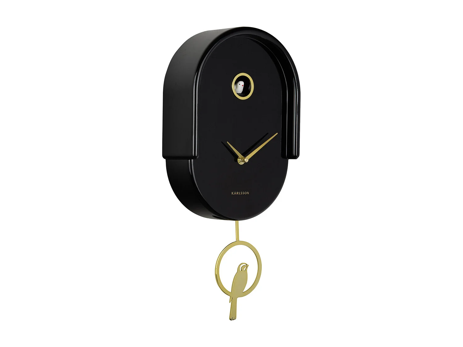 Horloge murale Tweet - 20x8,5x42 cm - Noir