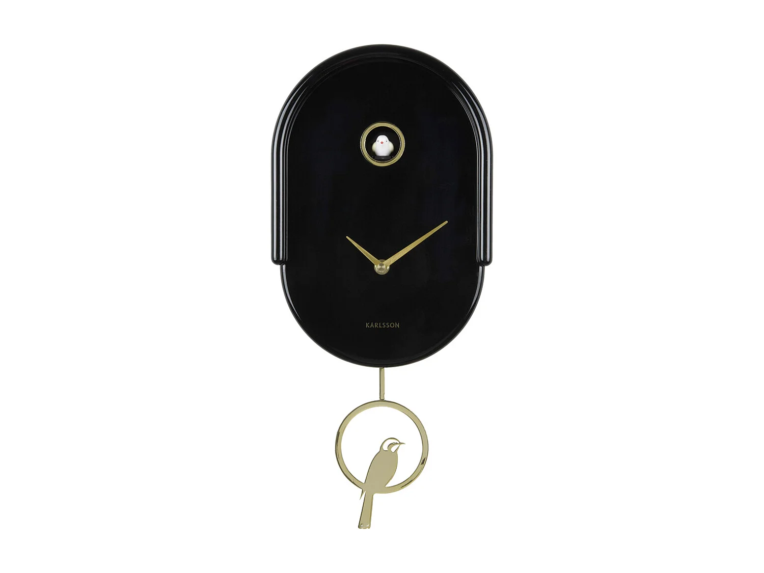 Horloge murale Tweet - 20x8,5x42 cm - Noir