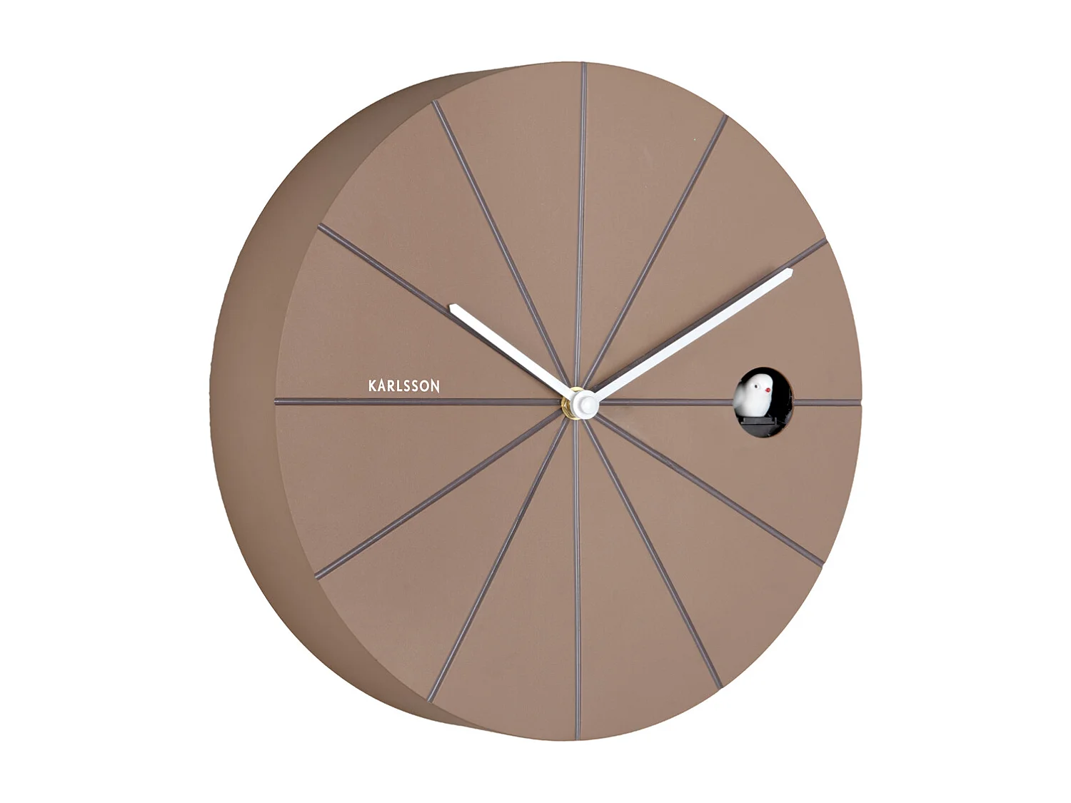 Wandklok Destacado Cuckoo - 28x6x28 cm - Bruin