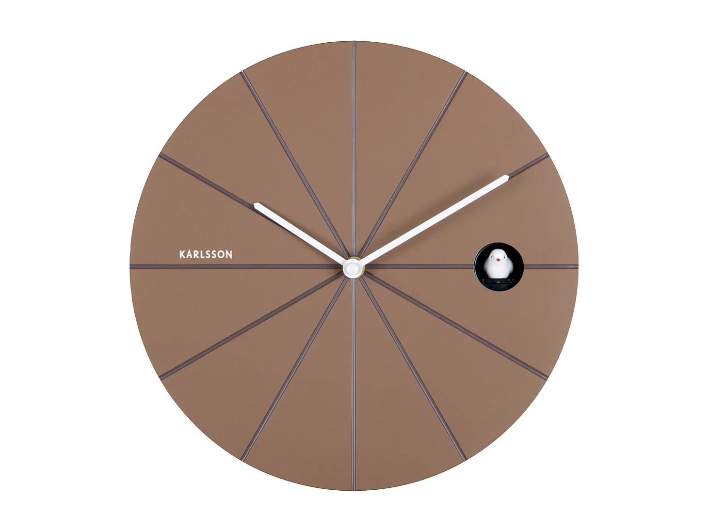 Horloge murale à coucou Destacado - 28 x 6 x 28 cm - Marron