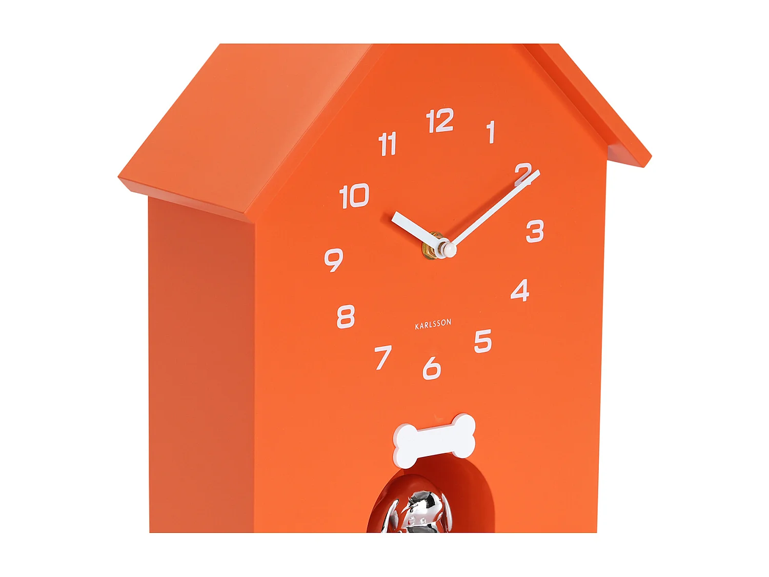 Hundehaus-Wanduhr - 9x24,9x27 cm - Orange