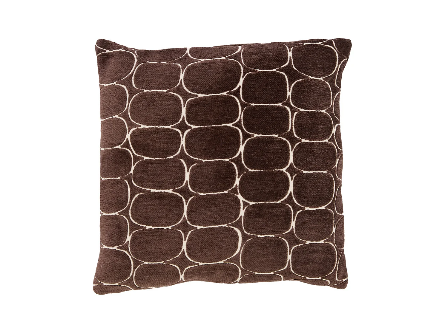 Coussin décoratif DOTHAN - Ø45x10 cm - Marron