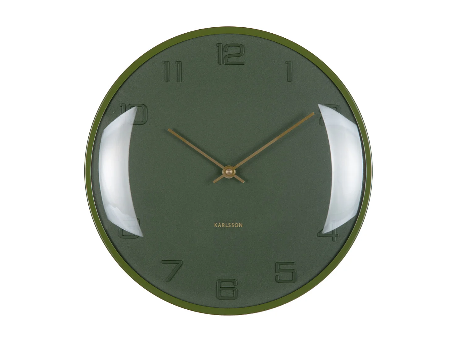 Horloge murale Fuerte Dome - 30,5 x 3 x 30,5 cm - Vert