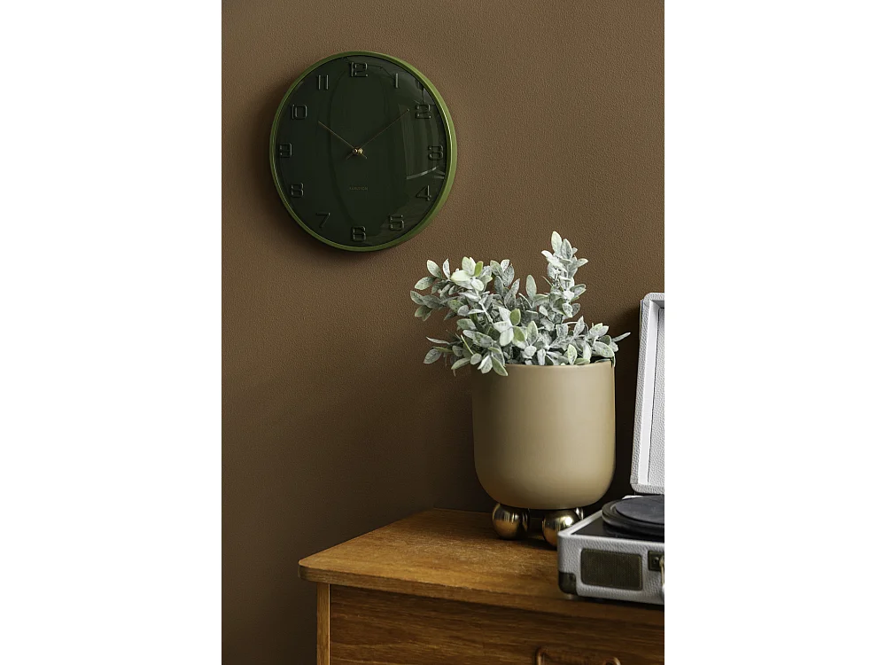 Horloge murale Fuerte Dome - 30,5 x 3 x 30,5 cm - Vert
