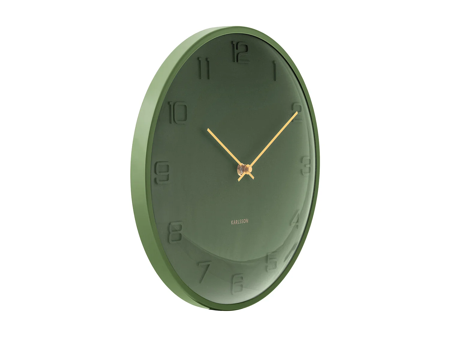 Horloge murale Fuerte Dome - 30,5 x 3 x 30,5 cm - Vert