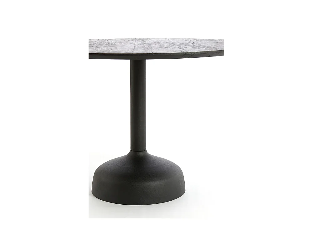 Table à manger TUNJA - Ø120x76 cm - Noir