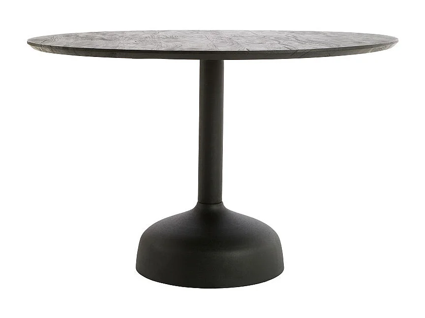 Table à manger TUNJA - Ø120x76 cm - Noir