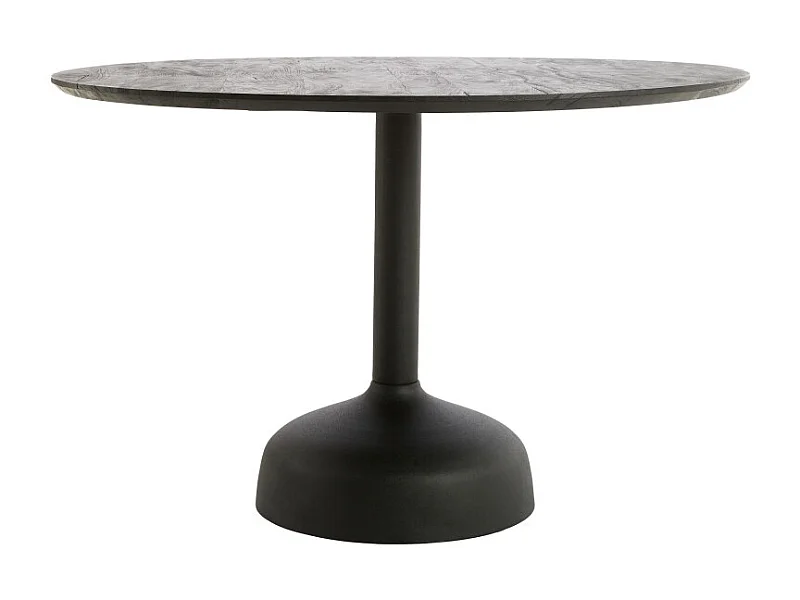Table à manger TUNJA - Ø120x76 cm - Noir