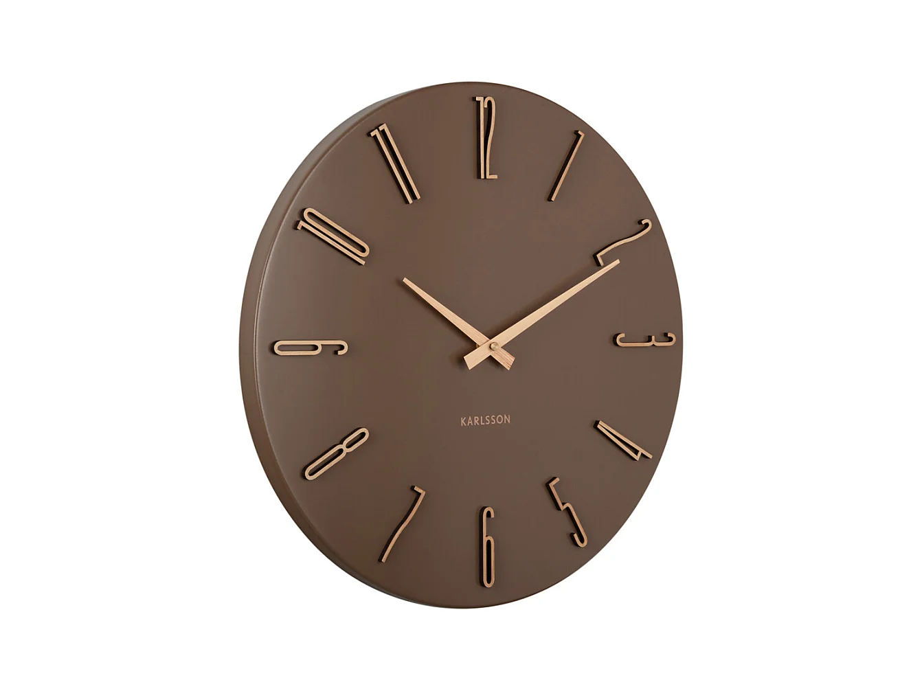 Horloge murale Esmerado - 2,1 x 40 x 40 cm - Marron