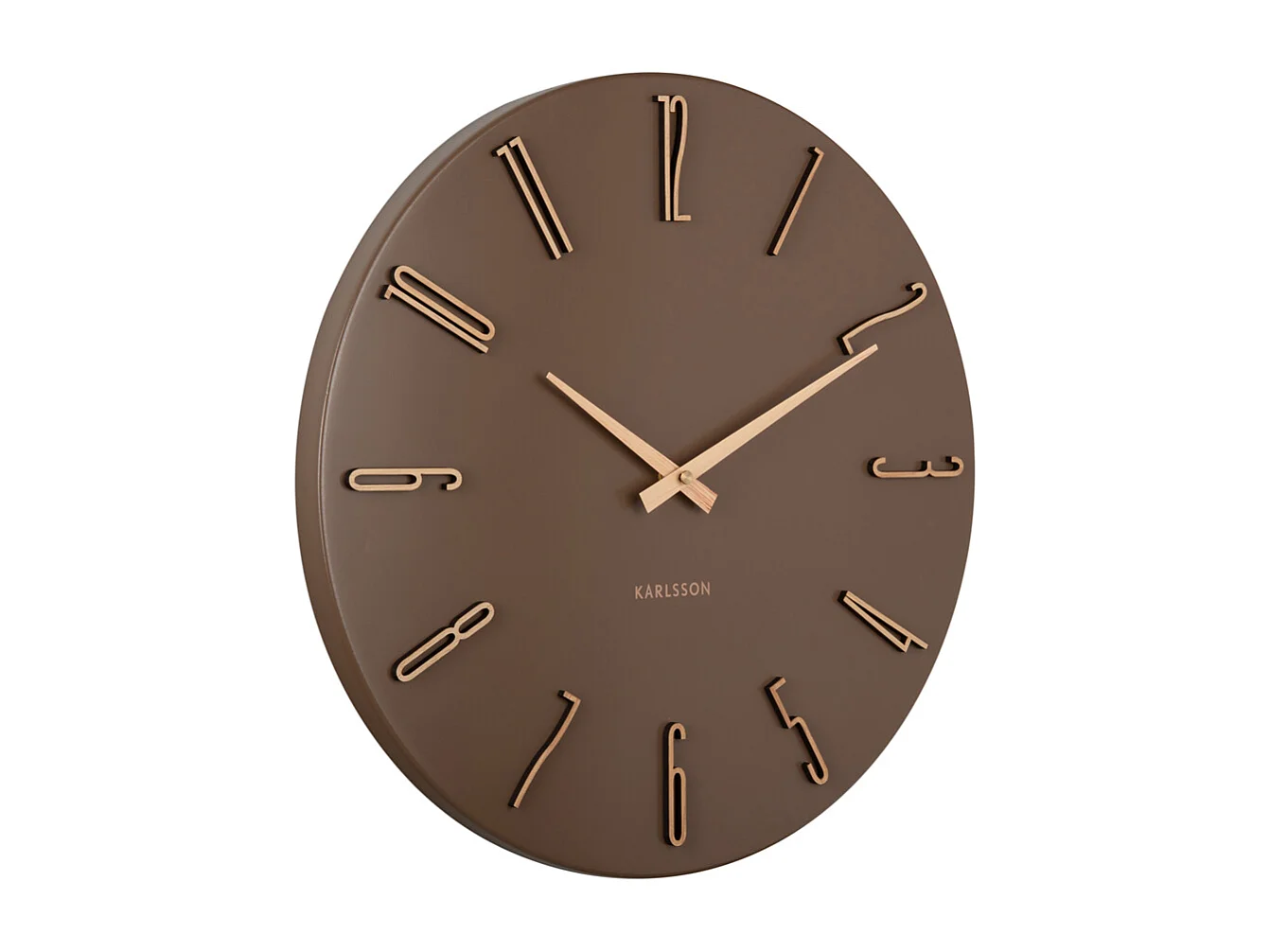 Horloge murale Esmerado - 2,1 x 40 x 40 cm - Marron