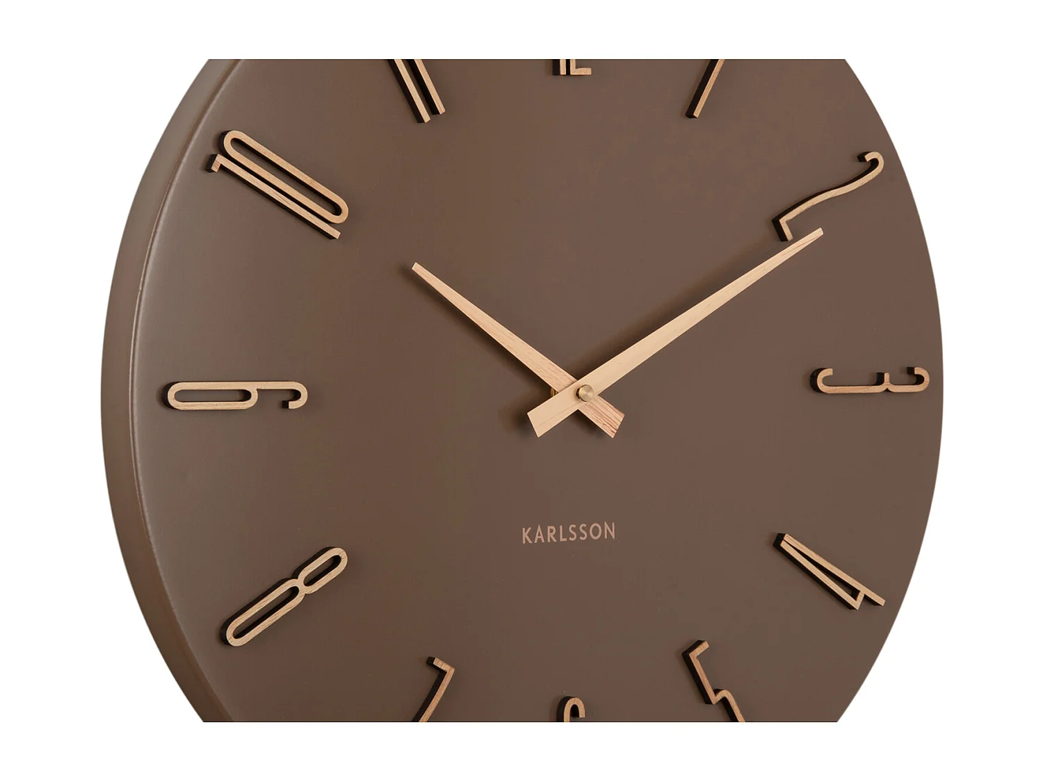 Horloge murale Esmerado - 2,1 x 40 x 40 cm - Marron